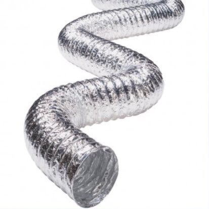 Mylar Flexible Duct, 12 dia., 25 ft., wire reinforced
